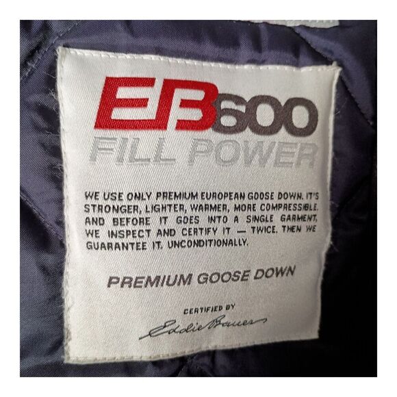 Eddie Bauer EB600 WeatherEdge Goose Down Jacket Hooded Purple Women's XL Tall - Picture 7 of 9